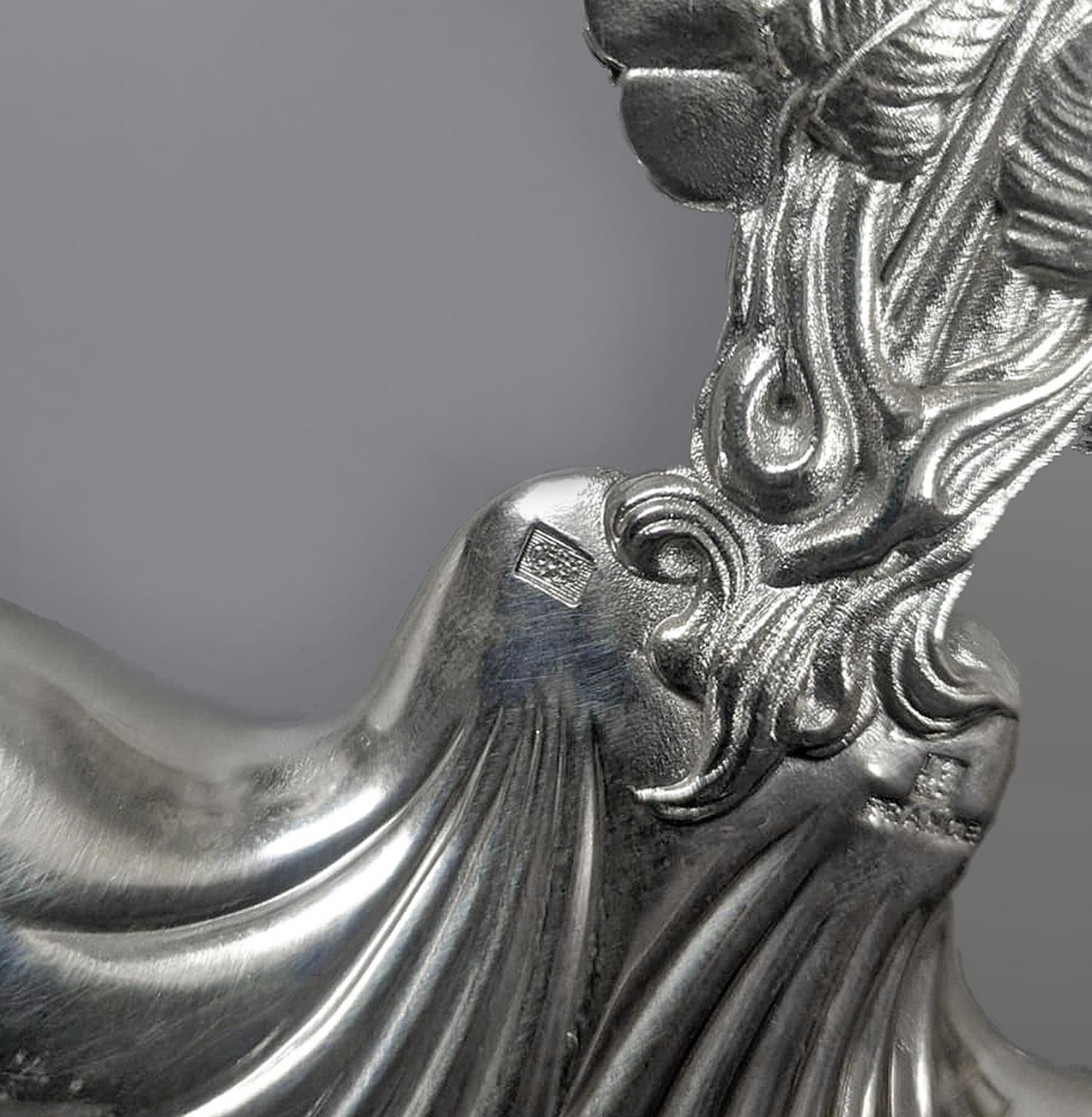 Cuchara de fresa Paiva de Christofle de plata francesa Art Nouveau para probar el vino en venta 4