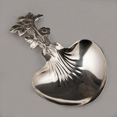 Art Nouveau French Silverplate Wine Tester Christofle's 'Paiva Strawberry Spoon'