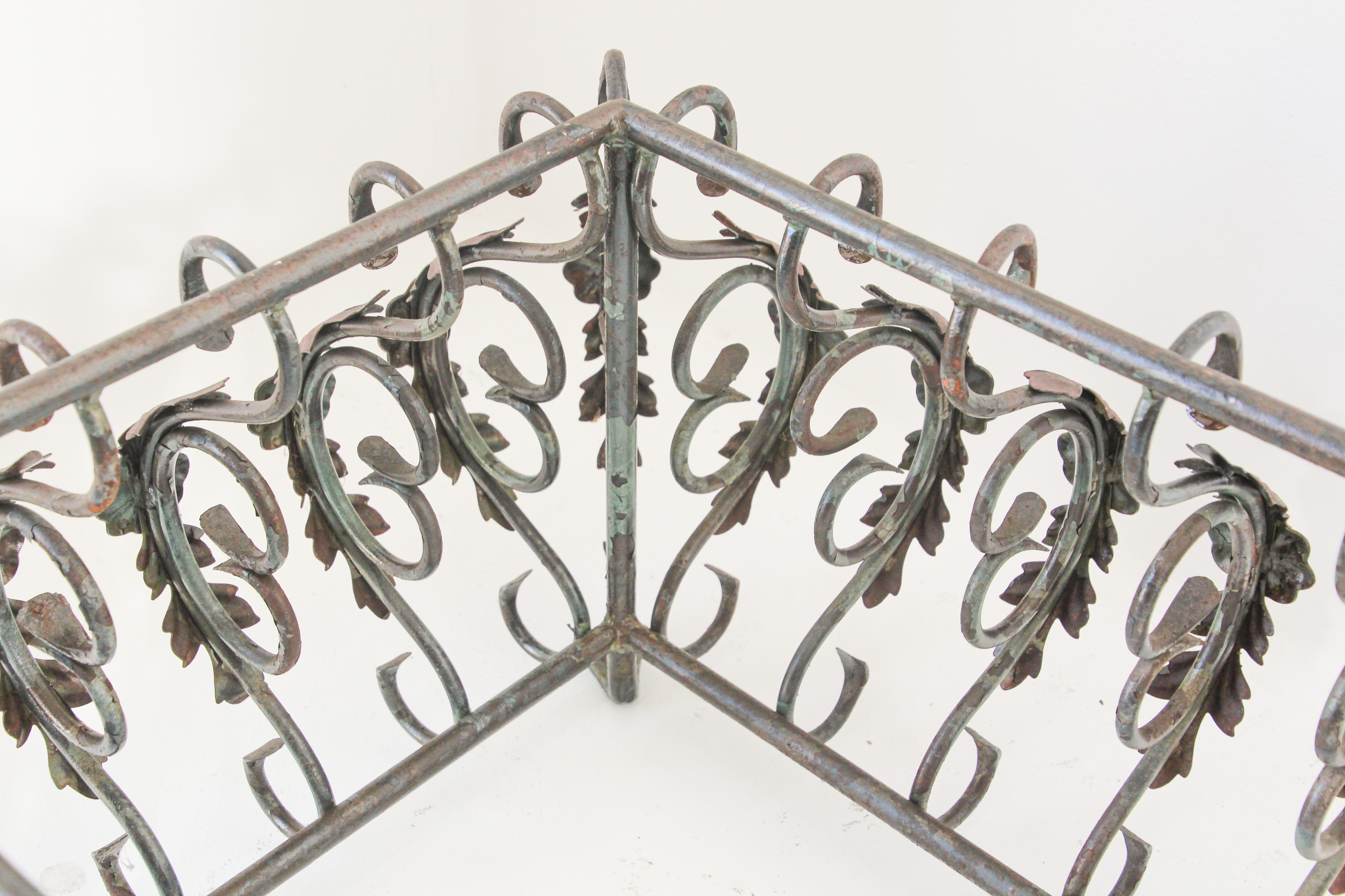 Art Nouveau French Wrought Iron Coffee Table Base 7