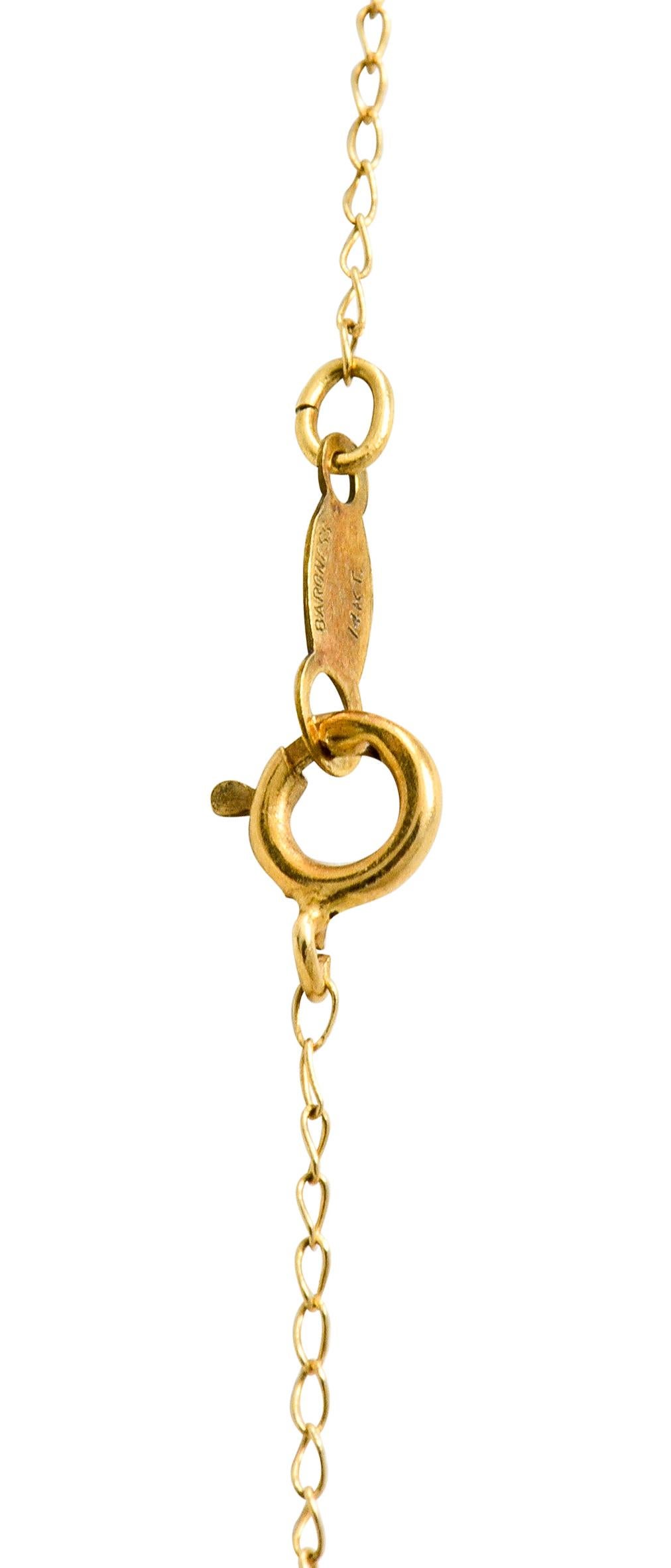 Art Nouveau Freshwater Pearl Fantasy Cut Amethyst 14 Karat Gold Pendant Necklace In Excellent Condition In Philadelphia, PA