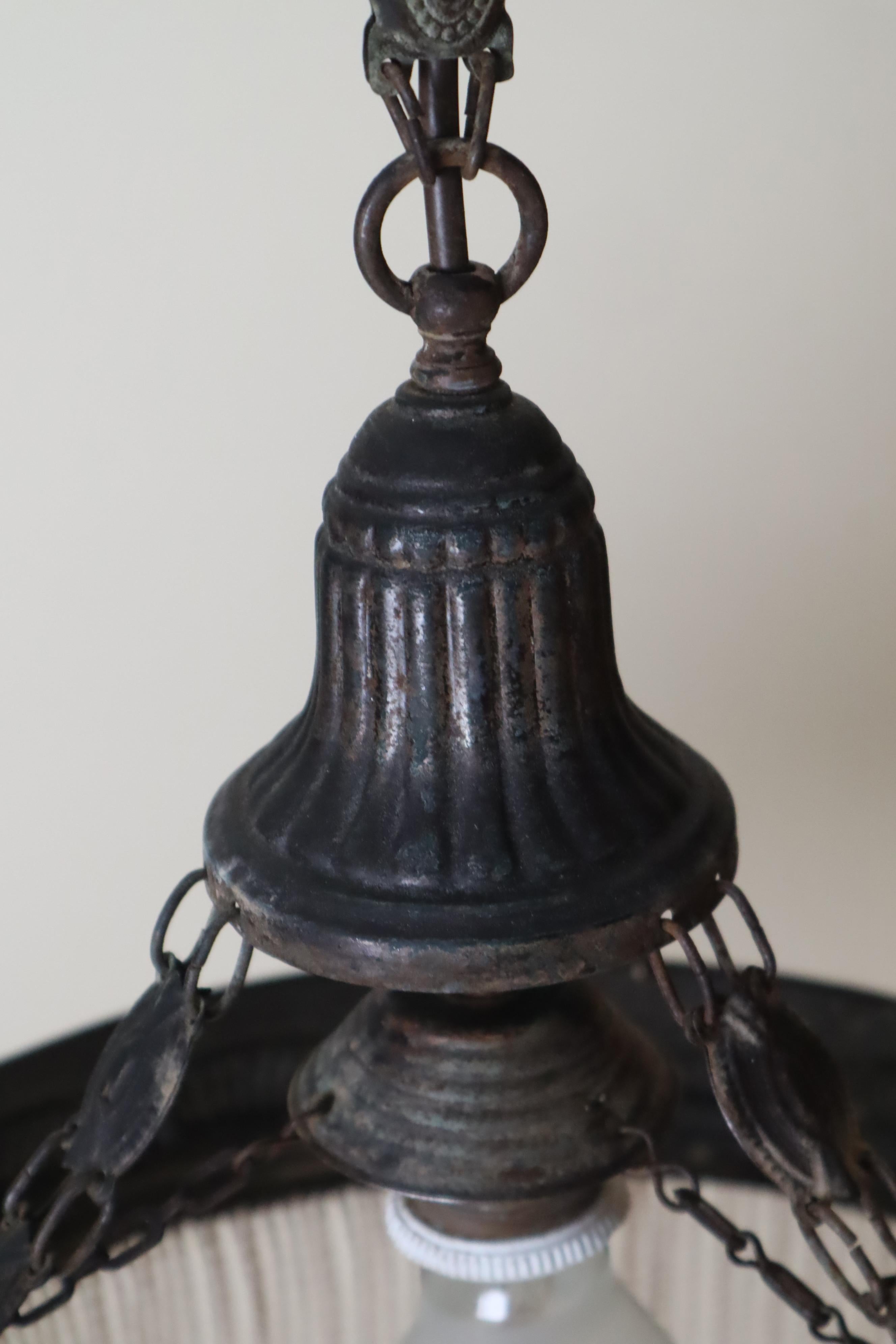 Inizio XX secolo Lampada a sospensione con frange in stile Art Nouveau, Germania, anni '20 in vendita