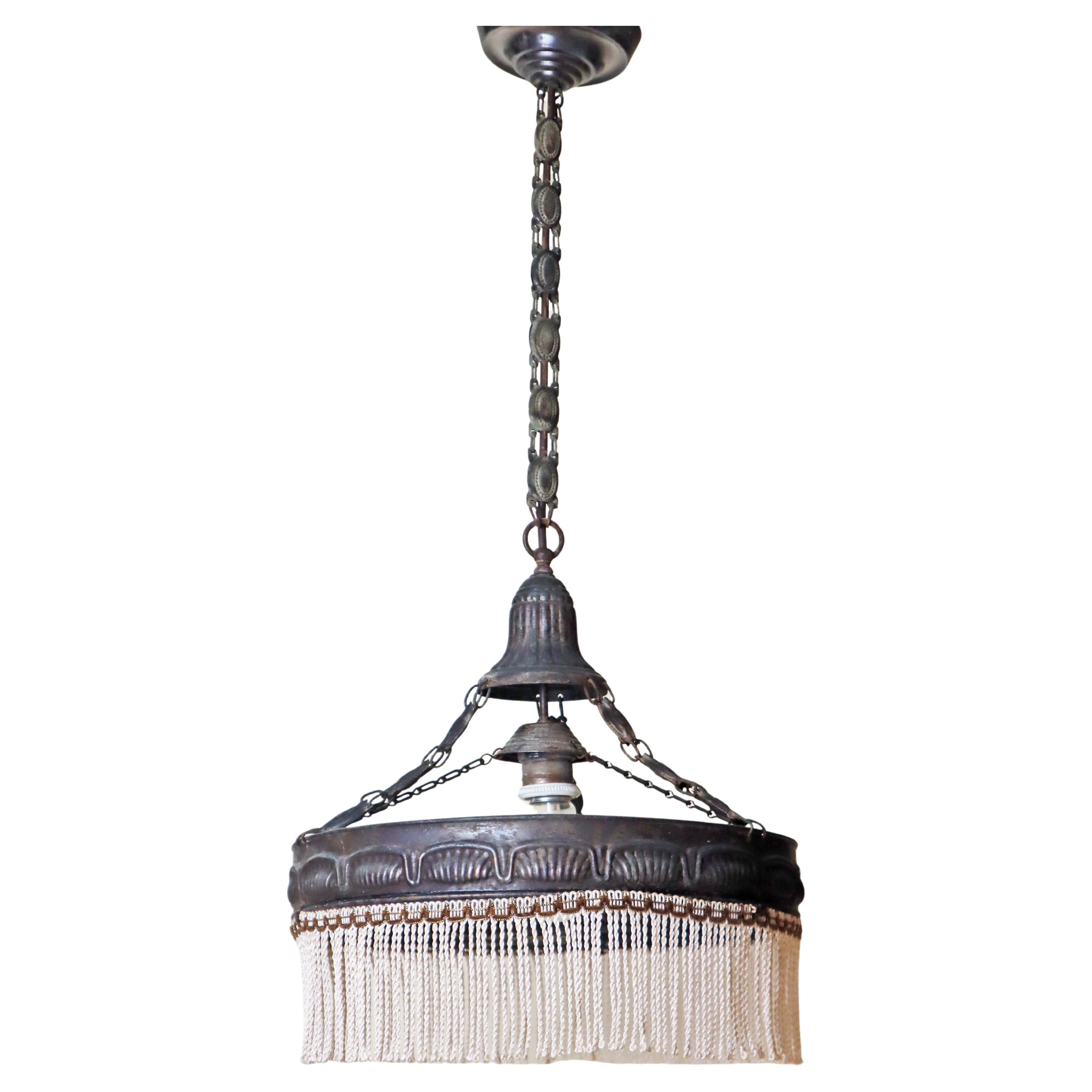 Lampada a sospensione con frange in stile Art Nouveau, Germania, anni '20 in vendita