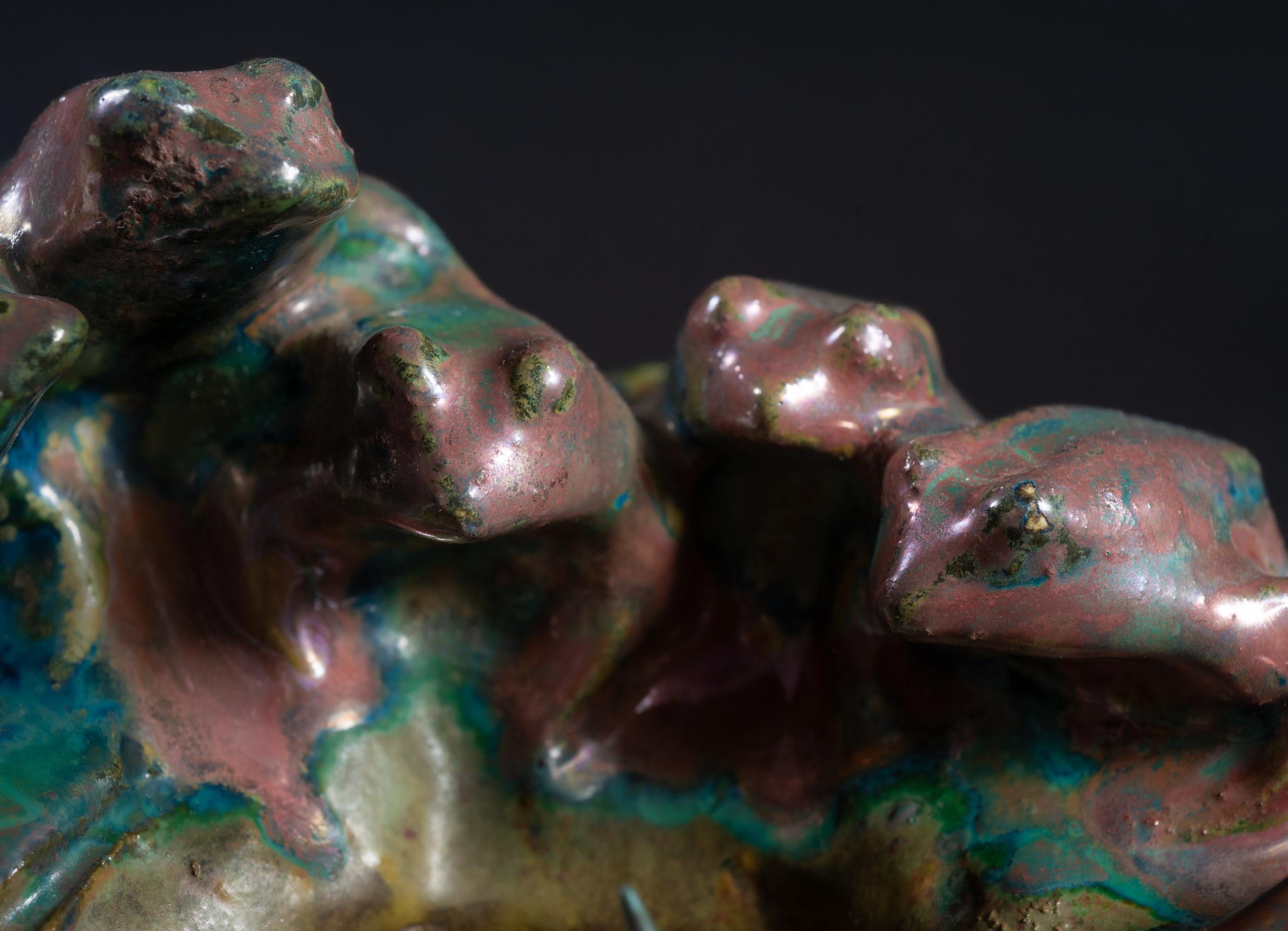 Art Nouveau Frog Inkwell by Émile Müller For Sale 3