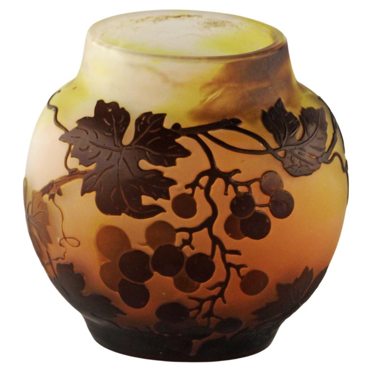 Art nouveau Galle glass vase For Sale at 1stDibs