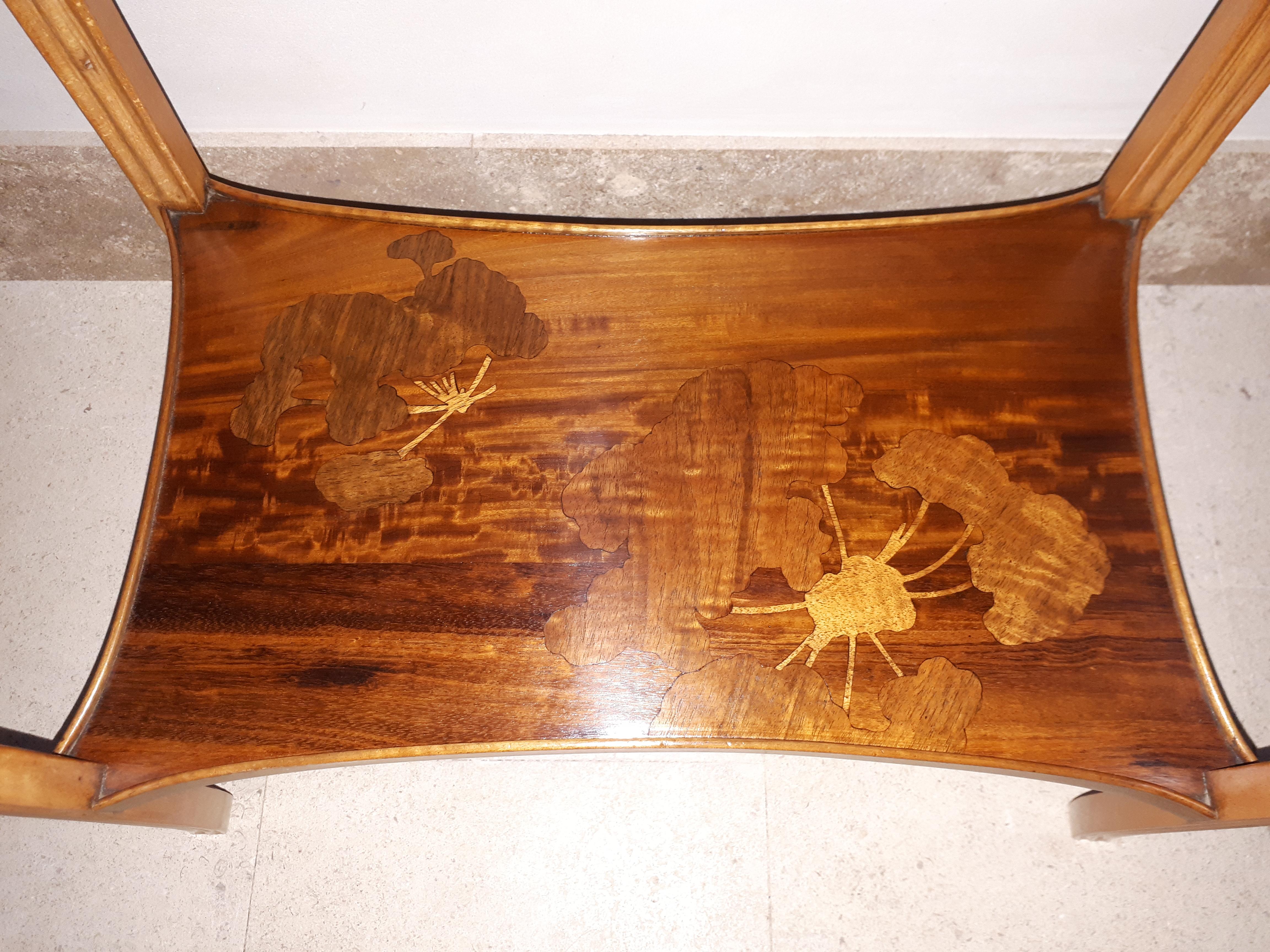 Art Nouveau Gallé Table with Umbels Decor 2