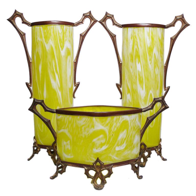 Art Nouveau Garniture In Good Condition For Sale In Buenos Aires, Argentina