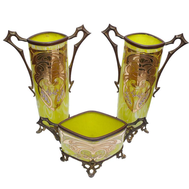 Early 20th Century Art Nouveau Garniture For Sale