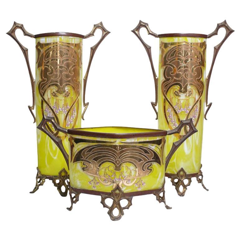 Art Nouveau Garniture For Sale
