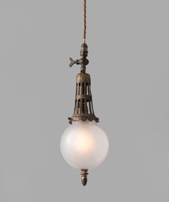 Art Nouveau Gas Lamp Pendants, England, circa 1890
