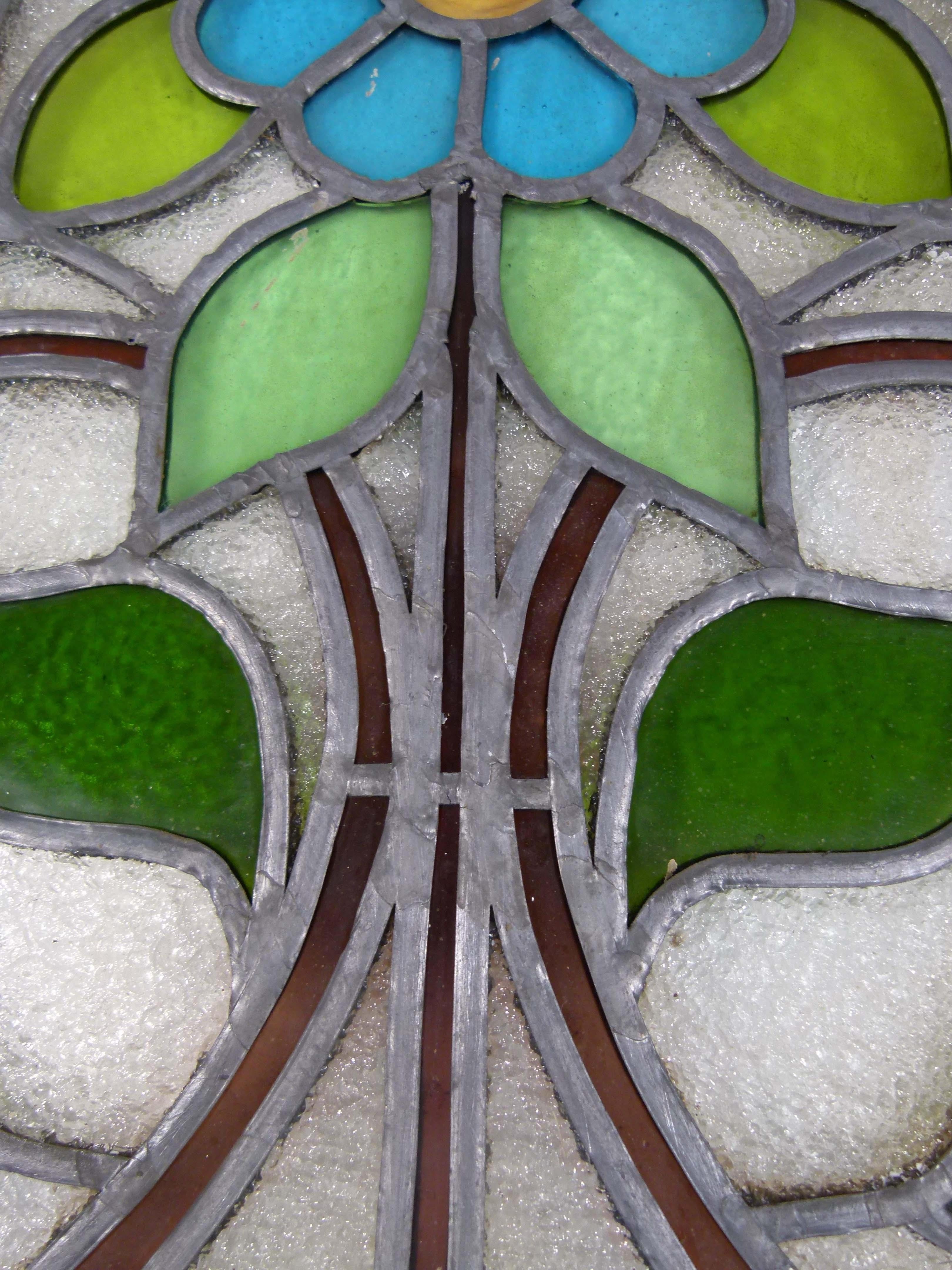 Art Nouveau Gaudi Style Catalonia Stained Glass 3