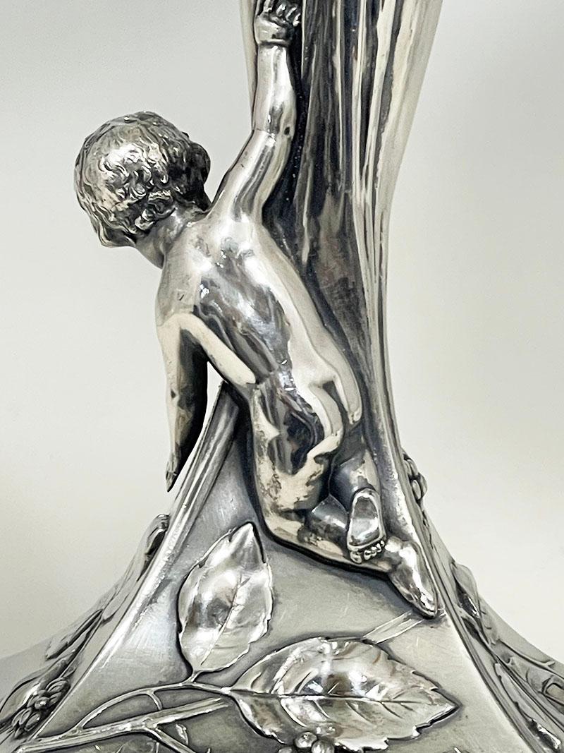 Centro de mesa Art Nouveau alemán de WMF, firmado, ca 1900 5