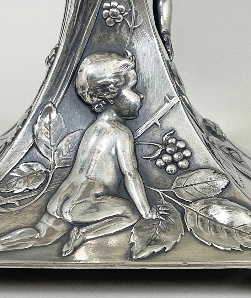 Centro de mesa Art Nouveau alemán de WMF, firmado, ca 1900 8