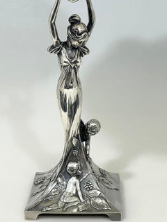Art Nouveau German centerpiece by WMF, signed, ca 1900