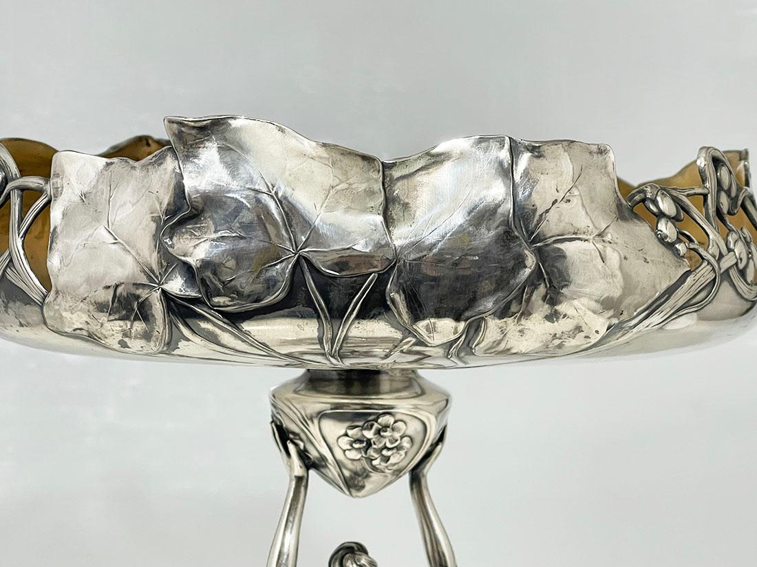 Centro de mesa Art Nouveau alemán de WMF, firmado, ca 1900 principios del siglo XX