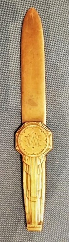 Art Nouveau, German Jugendstil Bronze Letter Opener, circa 1900