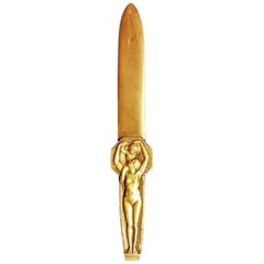 Art Nouveau, German Jugendstil Bronze Letter Opener, circa 1900
