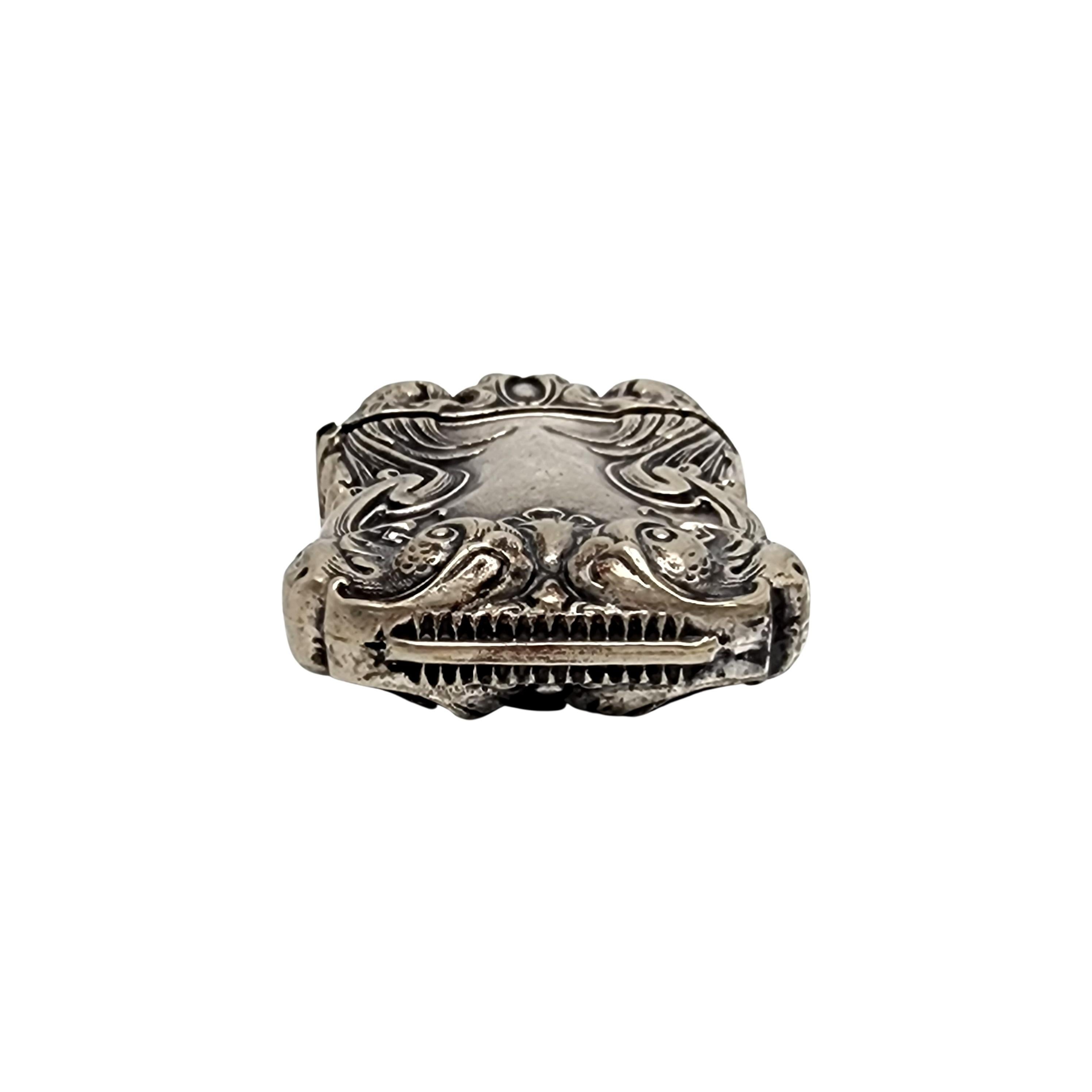 Women's or Men's Art Nouveau German Silver Match Safe/Vesta Case
