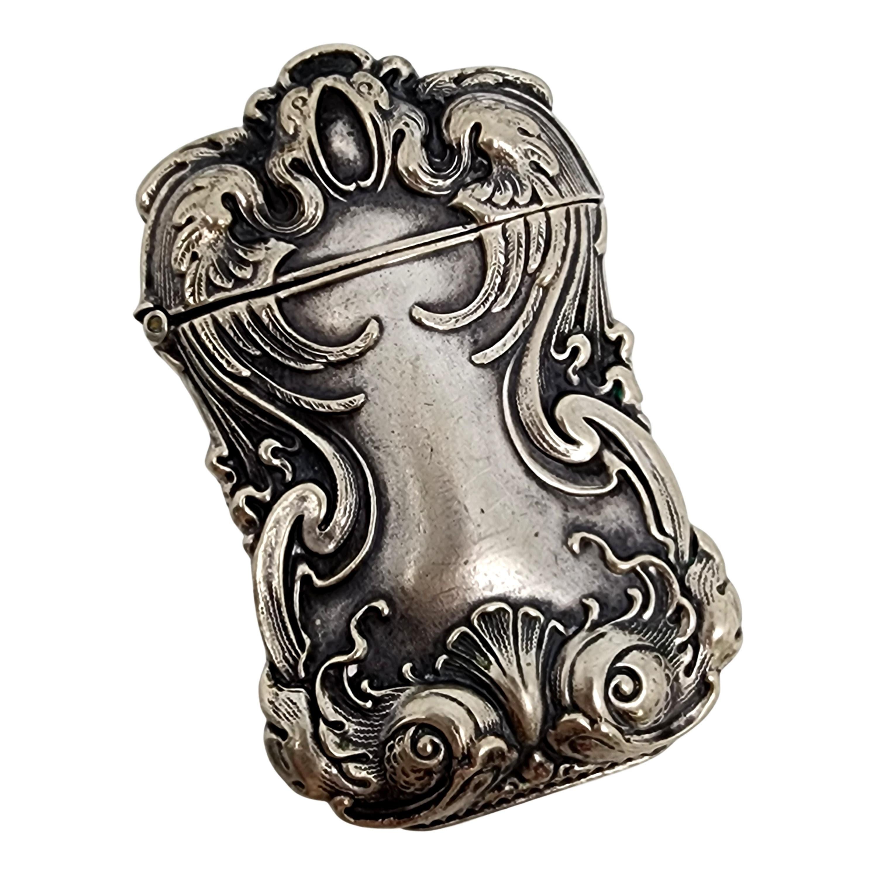 Art Nouveau German Silver Match Safe/Vesta Case 2