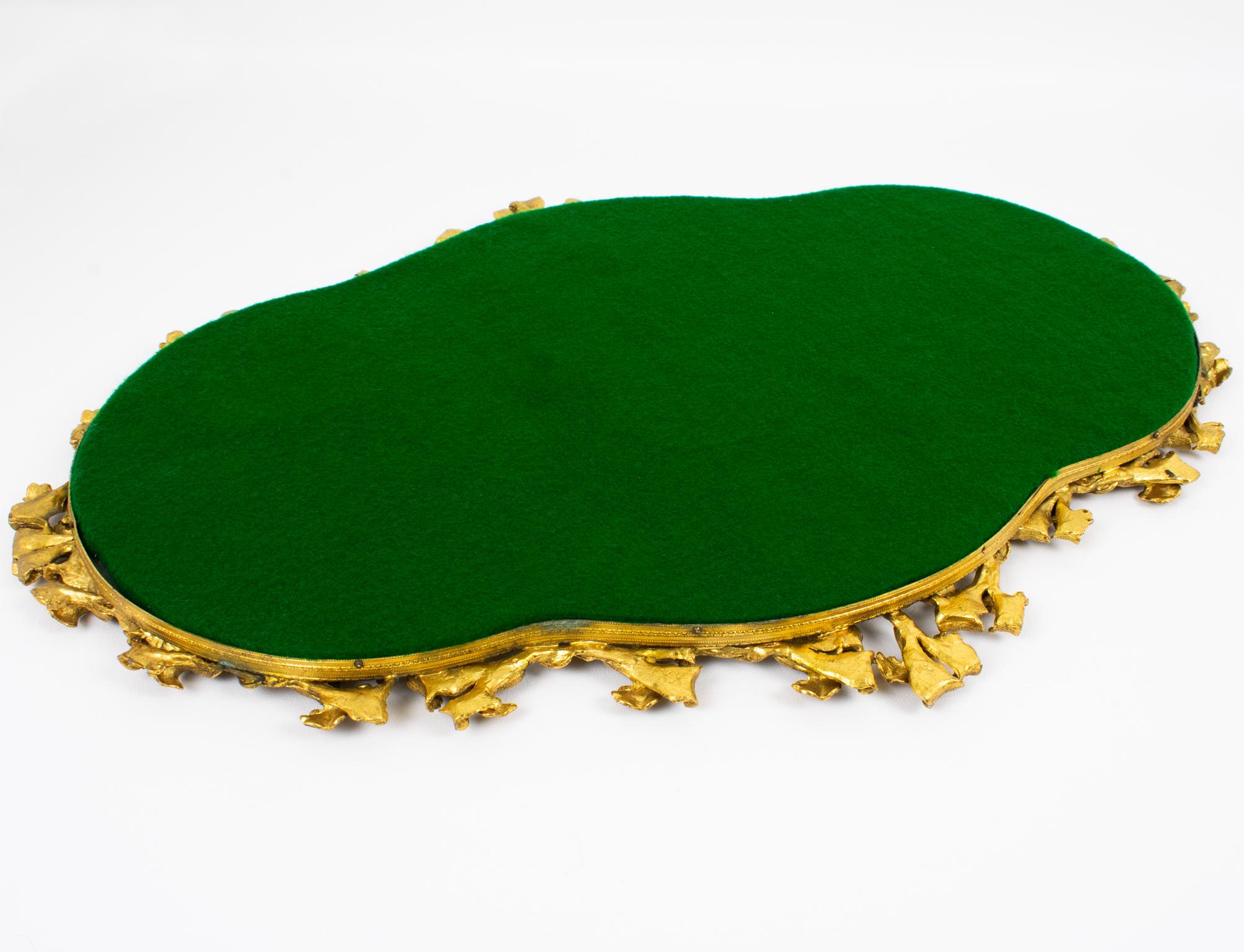 Centre de table Art Nouveau en bronze doré avec motif de fleur d'iris, vers 1910 en vente 5