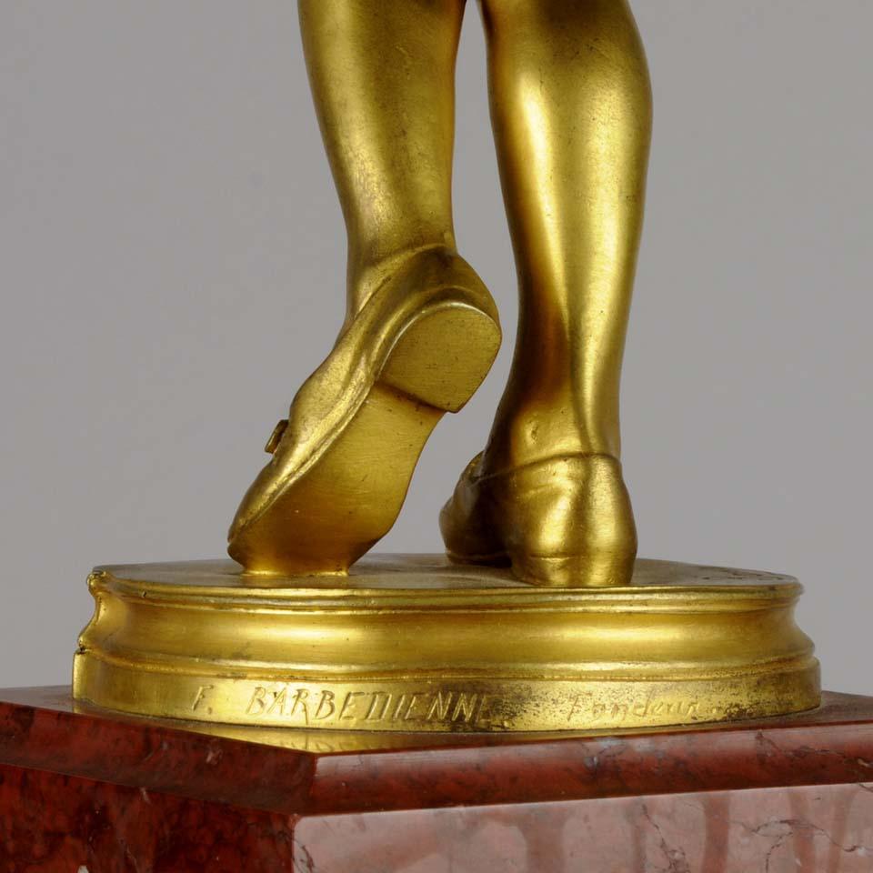 Art Nouveau Gilt Bronze Entitled 'Mozart' by Barrias 4