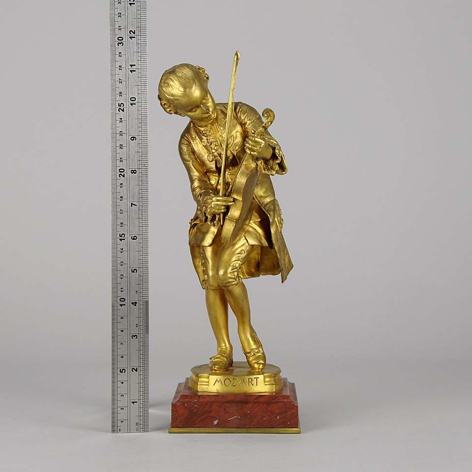 Art Nouveau Gilt Bronze Entitled 'Mozart' by Barrias 5