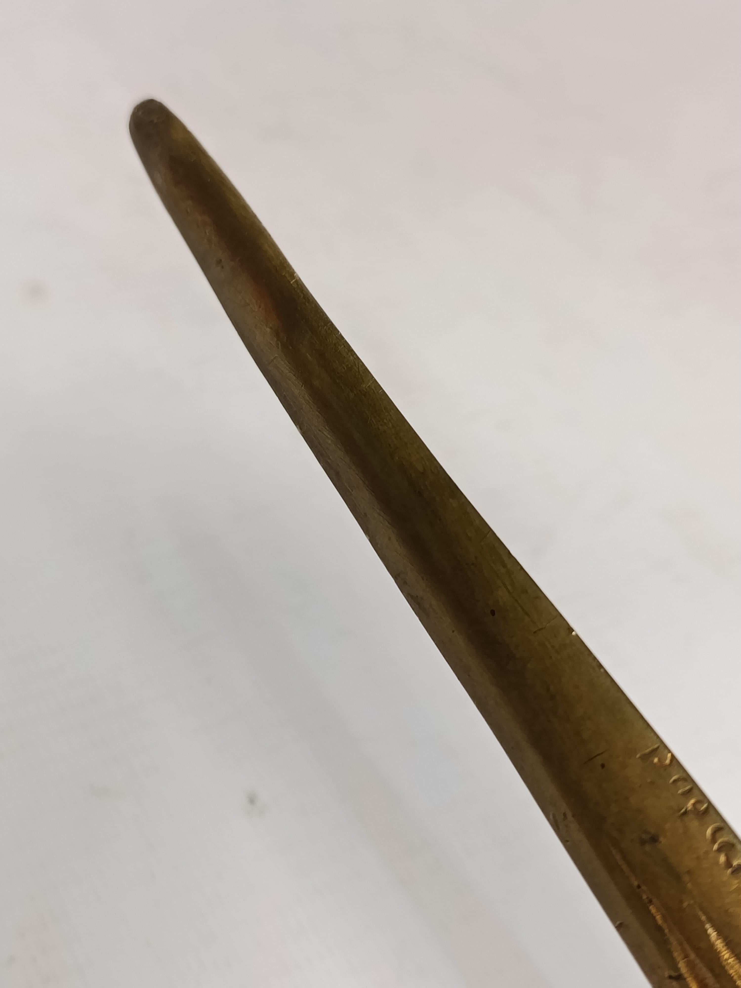 Gilt Art Nouveau gilt bronze letter opener, France, circa 1910 E. bernadaud For Sale