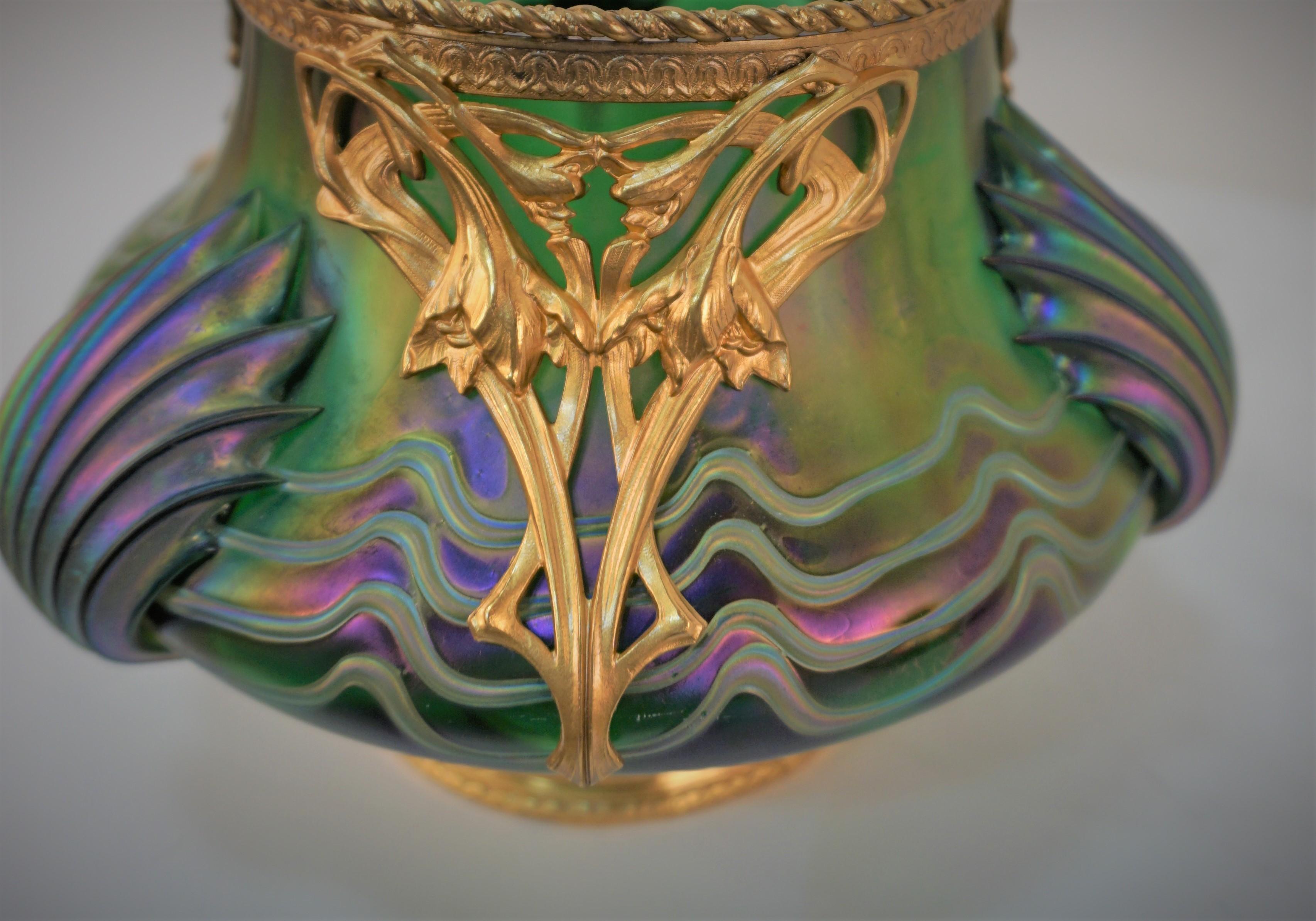 Jugendstil, vergoldete Bronze, montiert von Marcel Bing im Zustand „Gut“ in Fairfax, VA