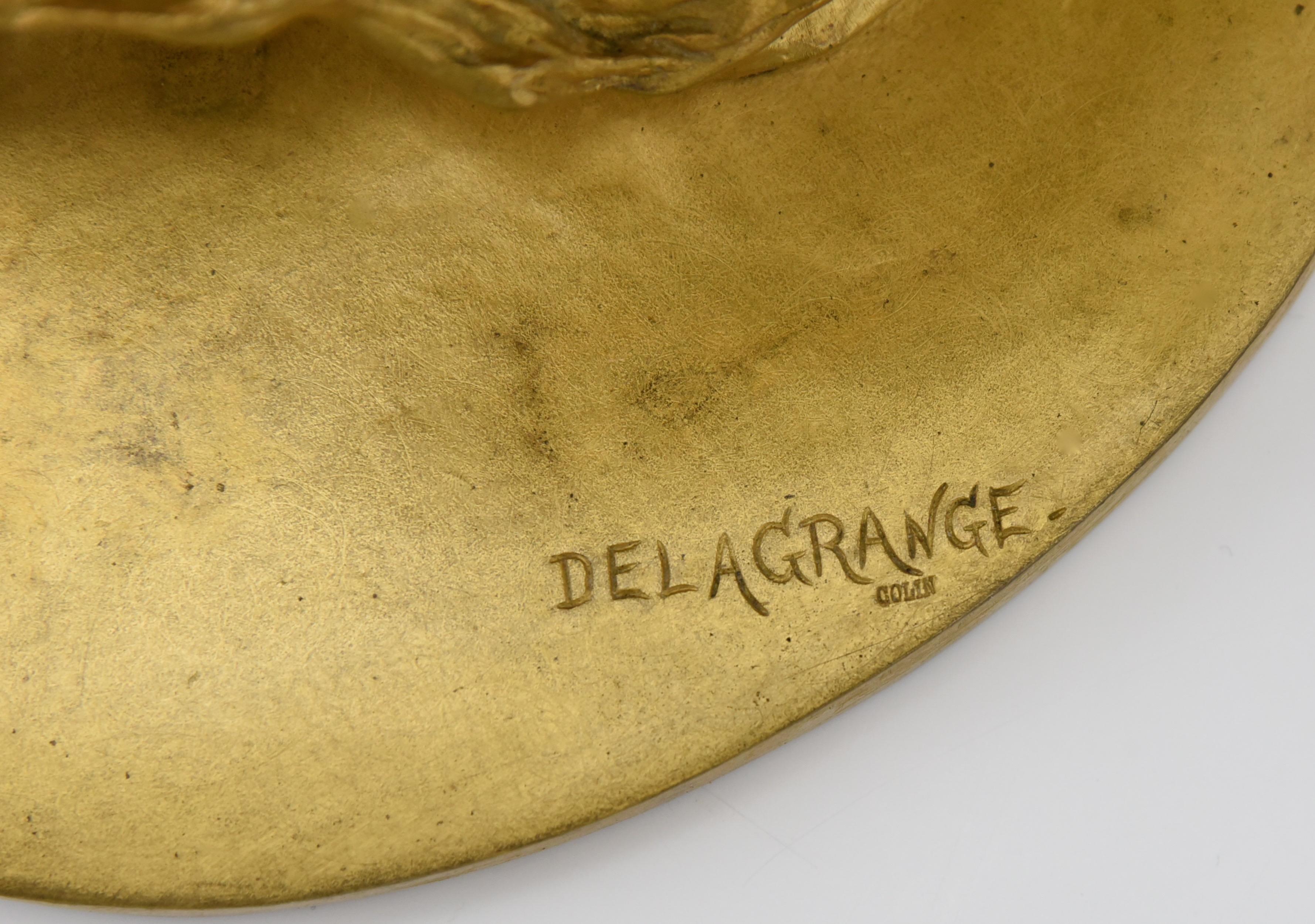 Art Nouveau Gilt Bronze Sculpture Dancer Loïe Fuller Leon Noël Delagrange, 1900 4