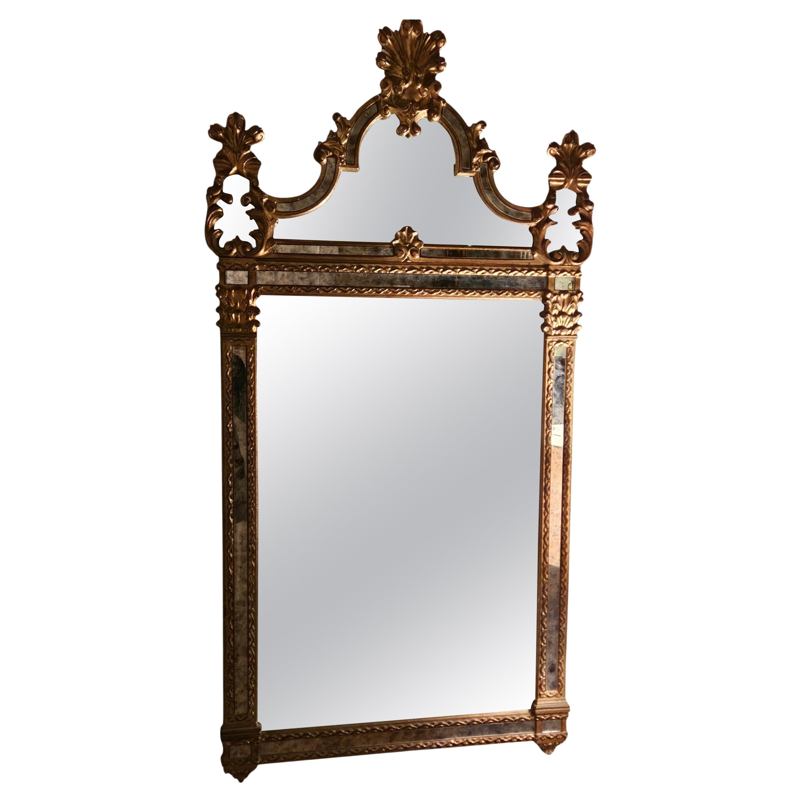 Miroir doré Art Nouveau