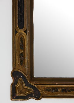 Art Nouveau Giltwood Mirror with Floral Motifs, Circa 1910