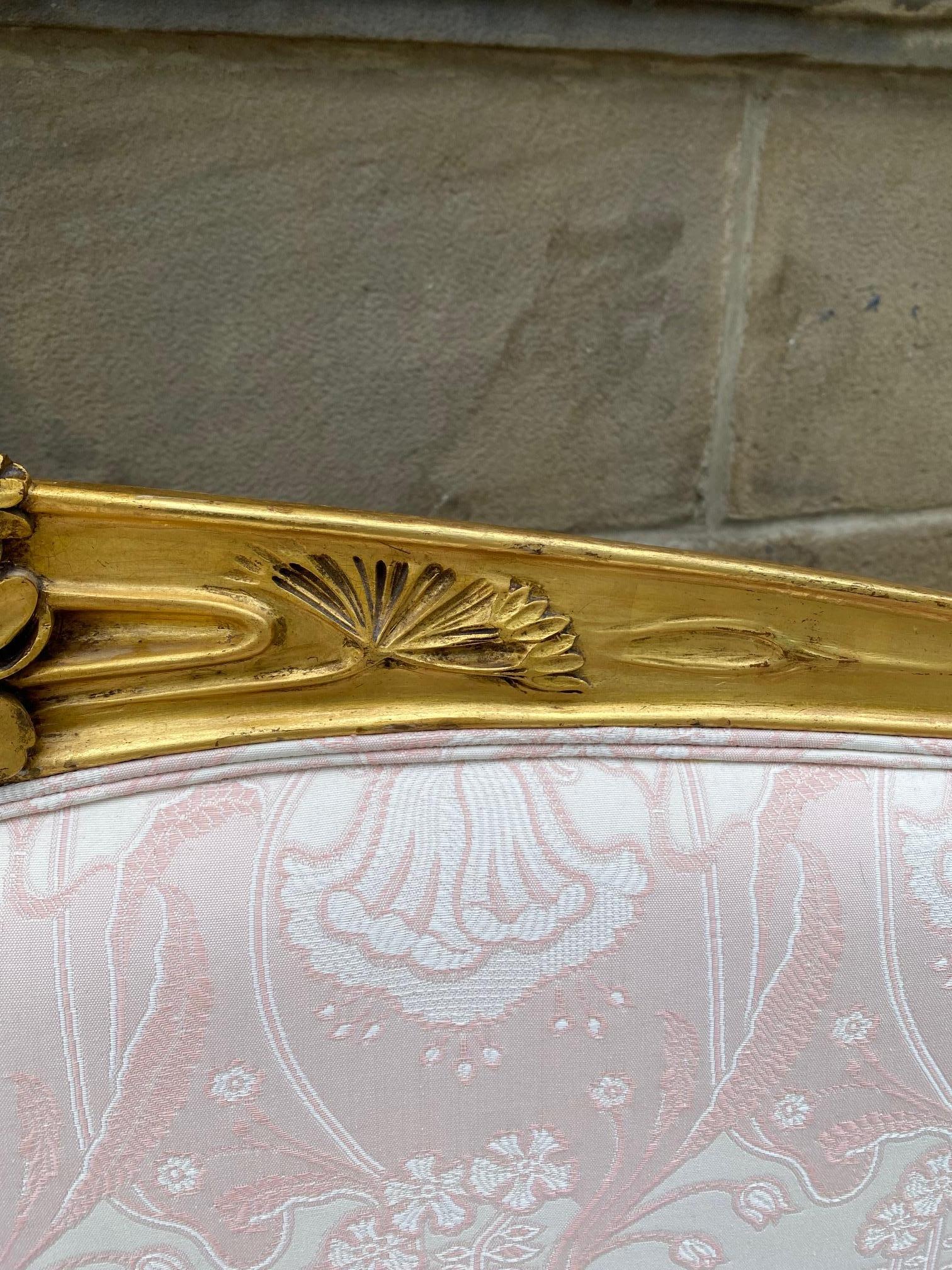 Divano in legno dorato Art Nouveau di Louis Majorelle in vendita 3