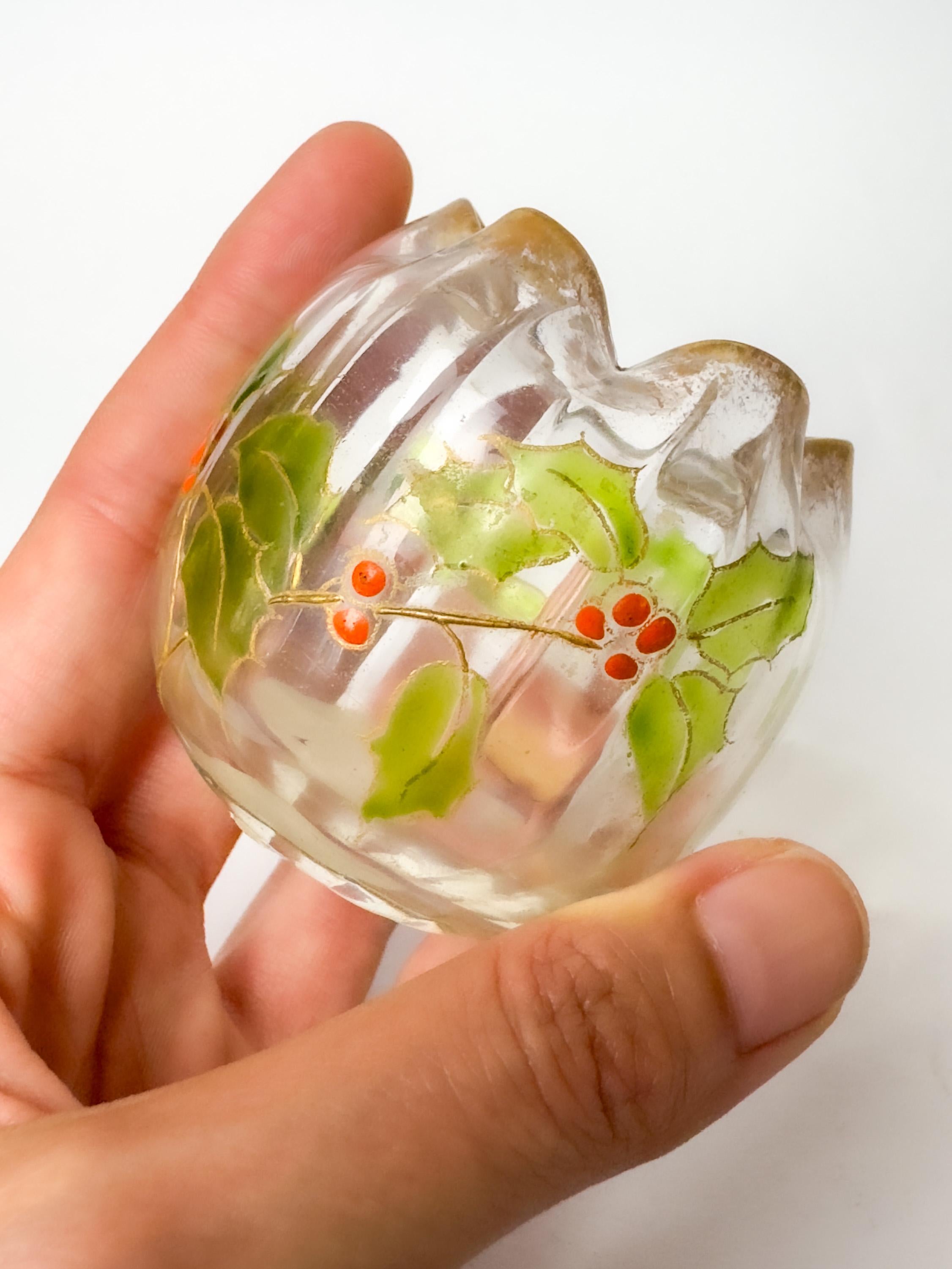 Art Nouveau Glass Bulb Vase, Legras For Sale 6