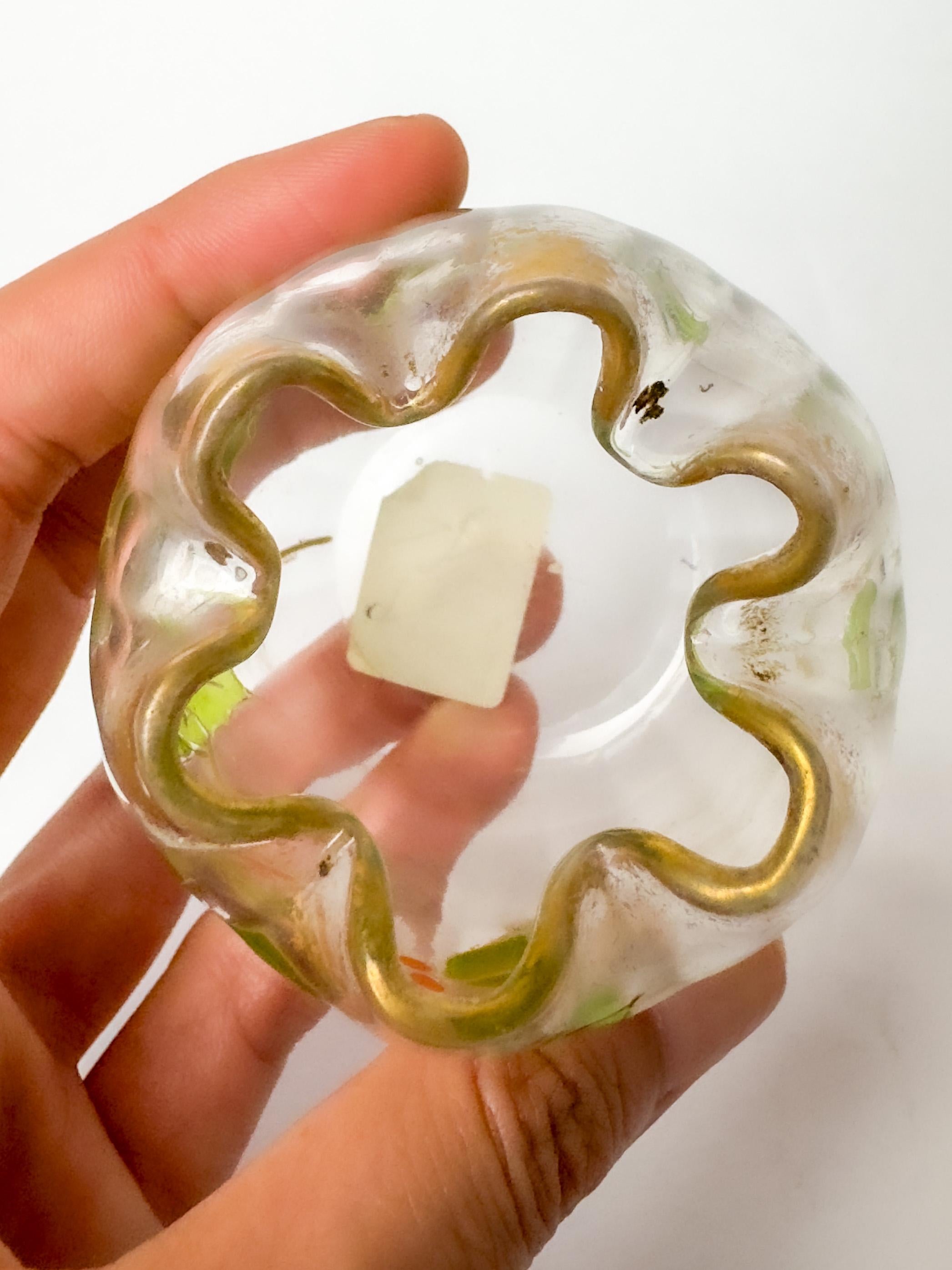 Art Nouveau Glass Bulb Vase, Legras For Sale 7