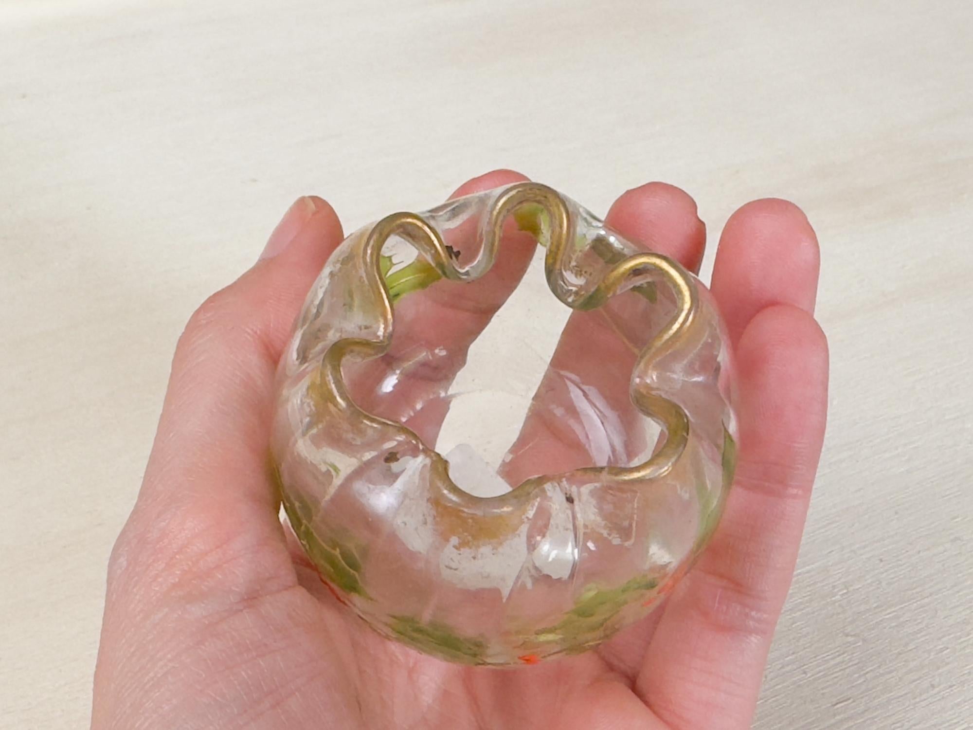 Vaso a lampadina in vetro Art Nouveau, Legras in vendita 1