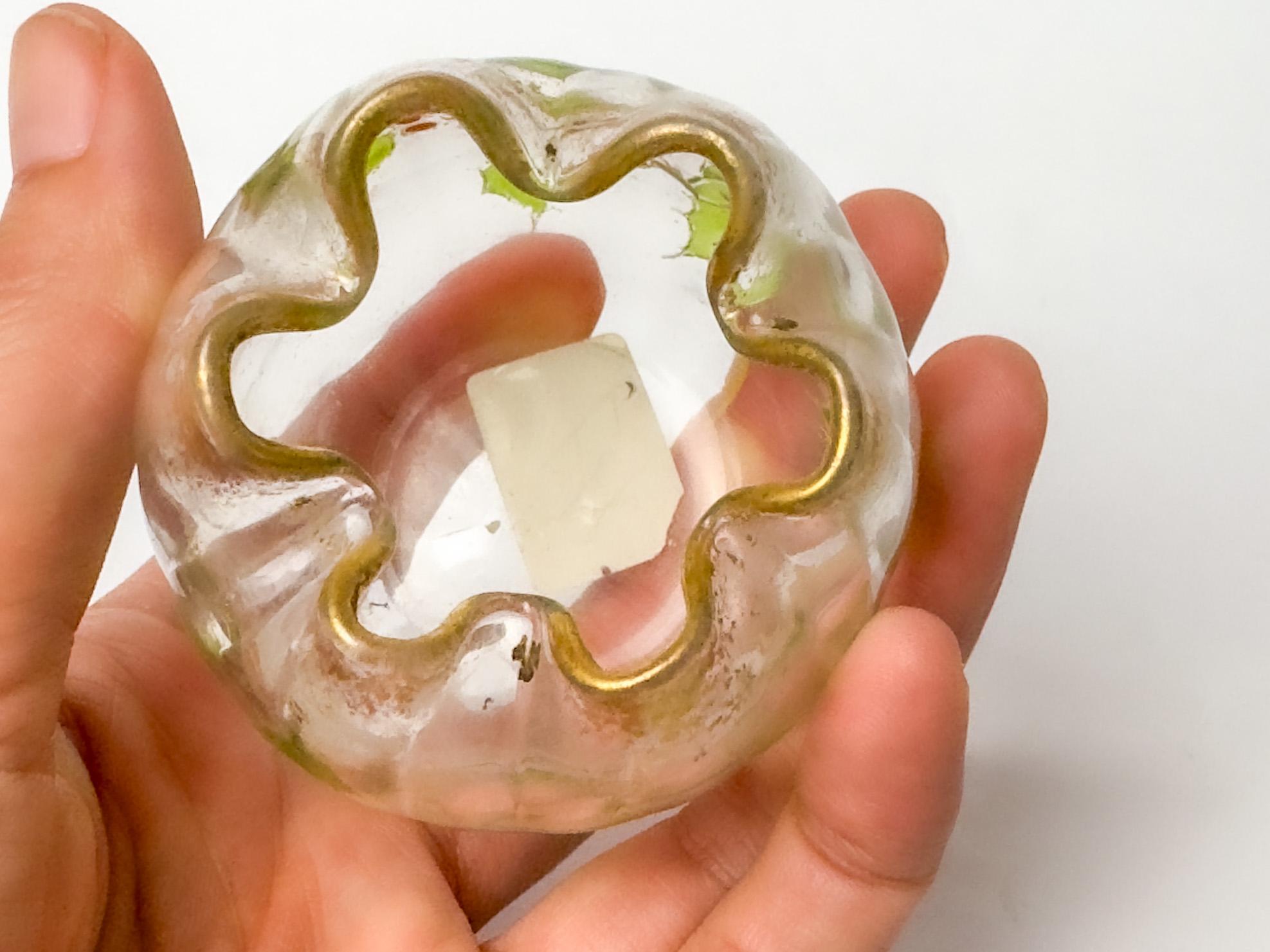 Art Nouveau Glass Bulb Vase, Legras For Sale 3