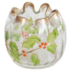 Art Nouveau Glass Bulb Vase, Legras