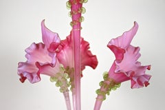 Art Nouveau Glass Flower Centerpiece with Bowl, Austria, circa 1900