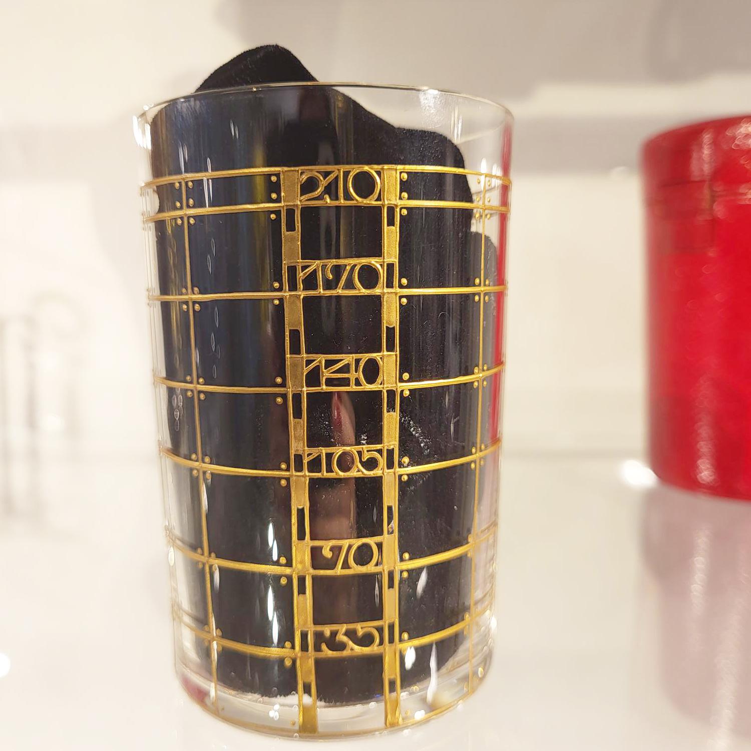 Early 20th Century Art Nouveau Glass Measuring Cup with Case by Wiener Werkstätte Vienna Austria