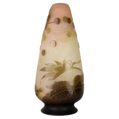 Art Nouveau Glass Vase by Gallé, France, 20th Century