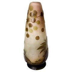 Art Nouveau Glass Vase by Gallé, France, 20th Century