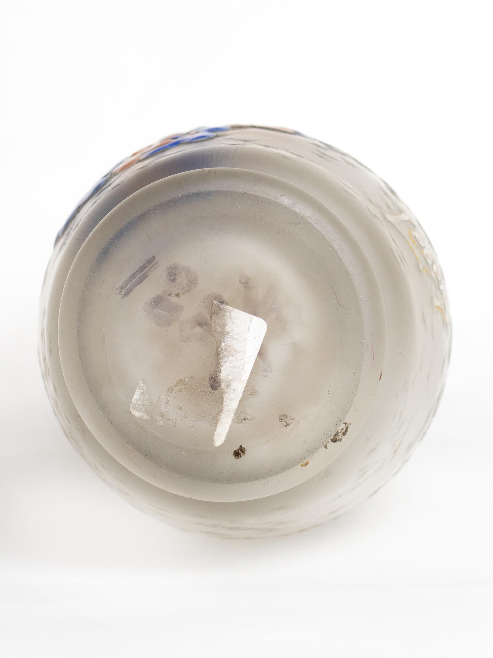 Art Nouveau Glass Vase by Legras, 20th Century For Sale 5
