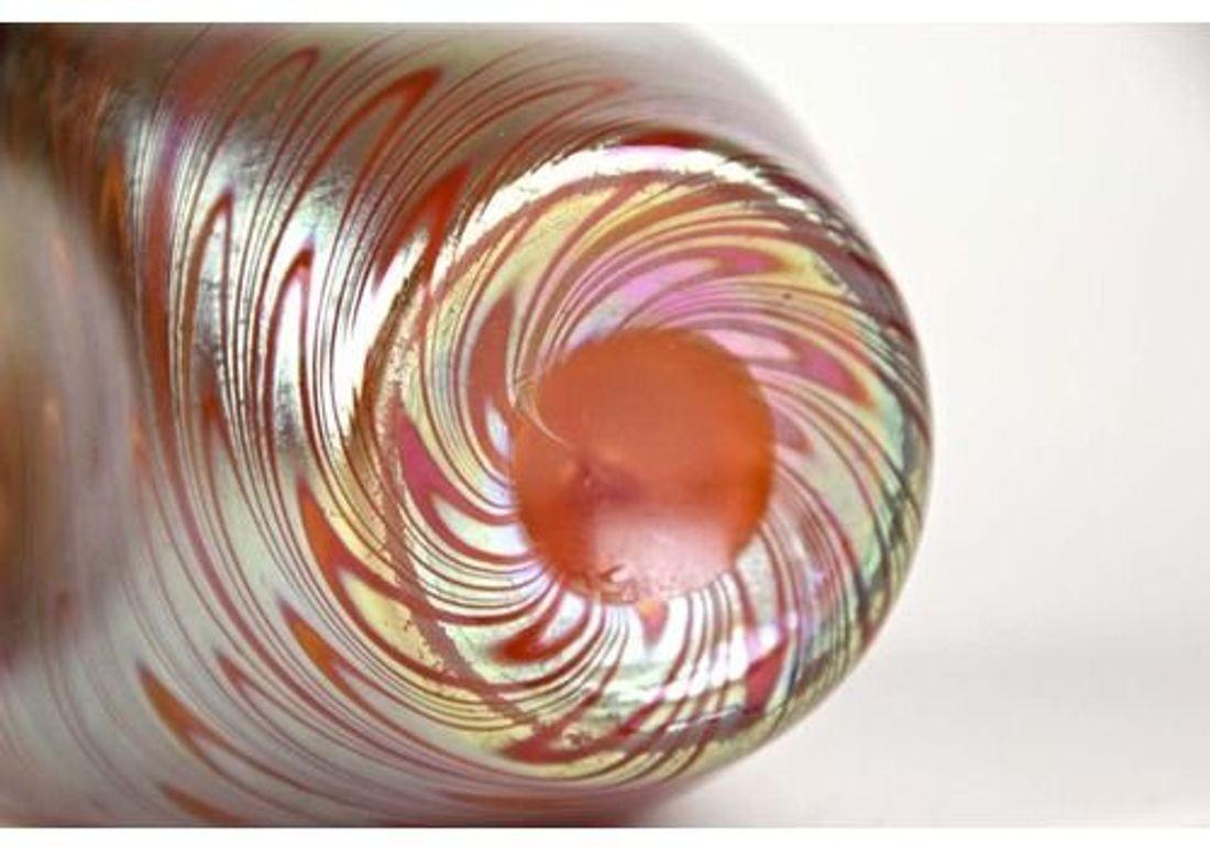 Vaso in vetro Art Nouveau di Loetz Glass - Phenomen Rosa, Iridescente, 1902 ca. in vendita 3