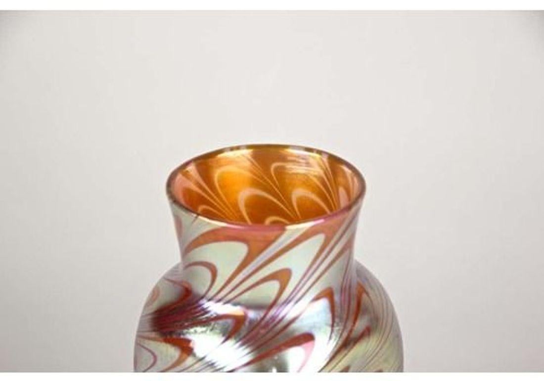XX secolo Vaso in vetro Art Nouveau di Loetz Glass - Phenomen Rosa, Iridescente, 1902 ca. in vendita