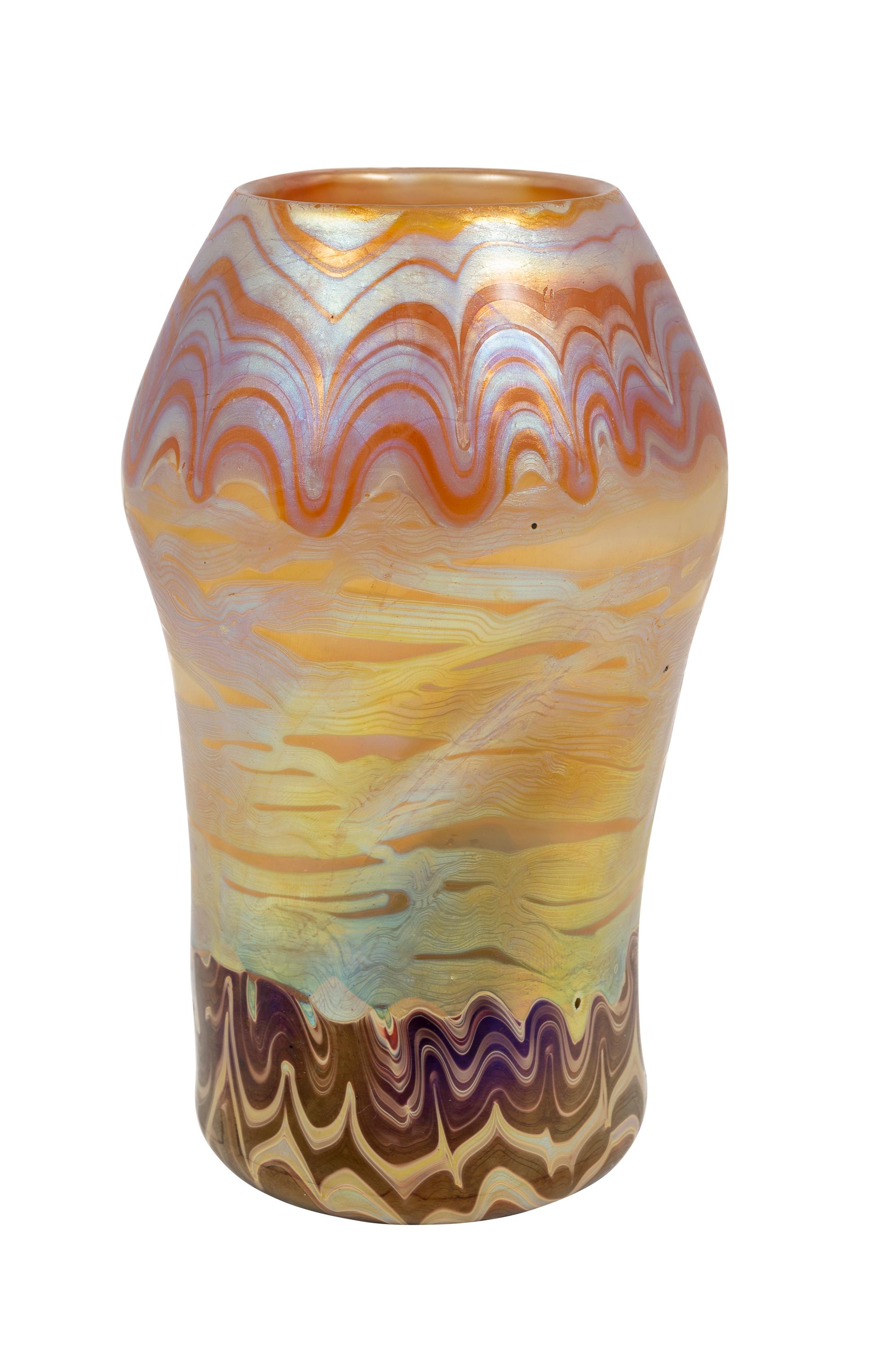 Jugendstil Art Nouveau Glass Vase Loetz PG 358 circa 1900 Bohemia 