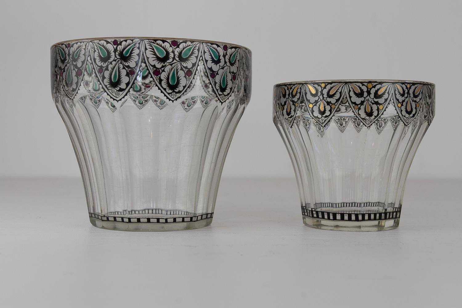 Tedesco Vasi in vetro Art Nouveau, anni '20. Set di 2. in vendita