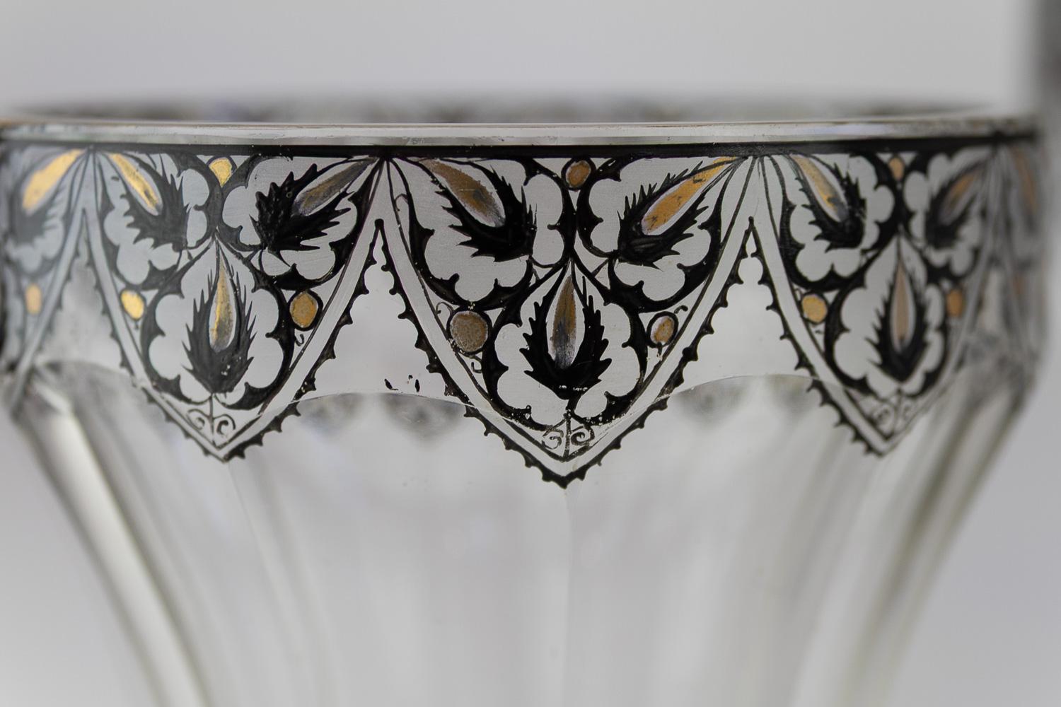 Vasi in vetro Art Nouveau, anni '20. Set di 2. in vendita 3