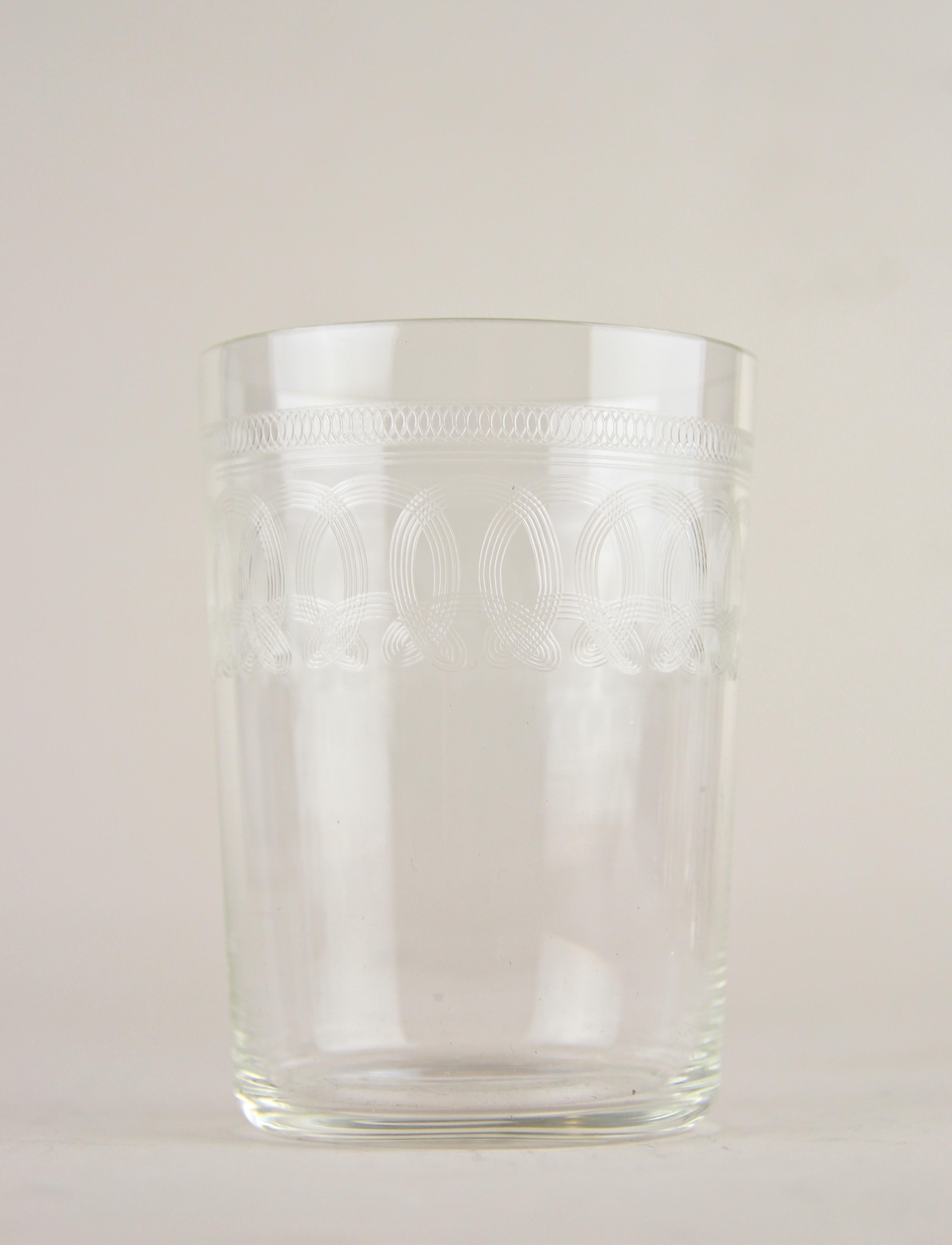 Art Nouveau Glasses on Silvered Tray by Argentor, Vienna, circa 1910 3