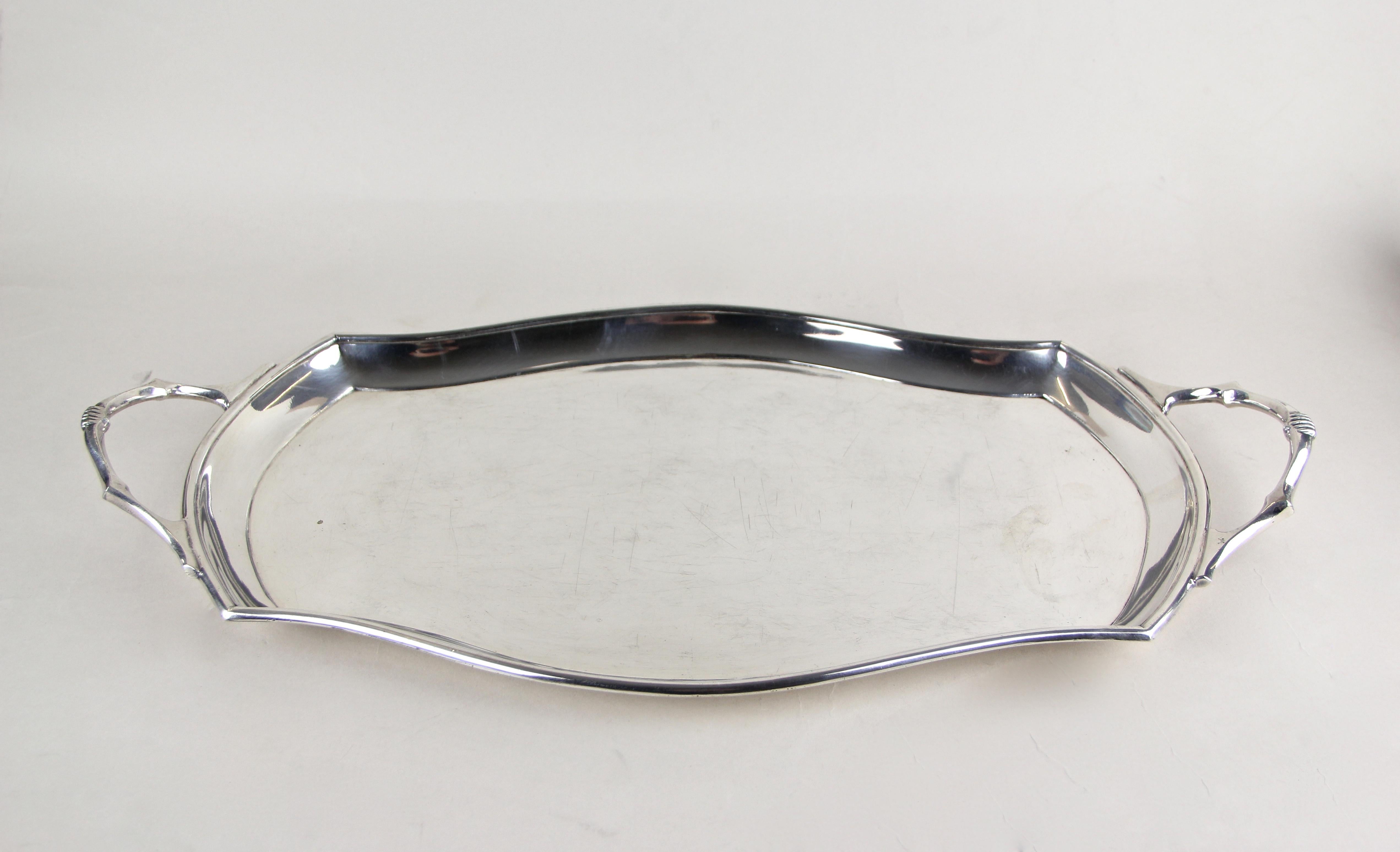 Art Nouveau Glasses on Silvered Tray by Argentor, Vienna, circa 1910 5