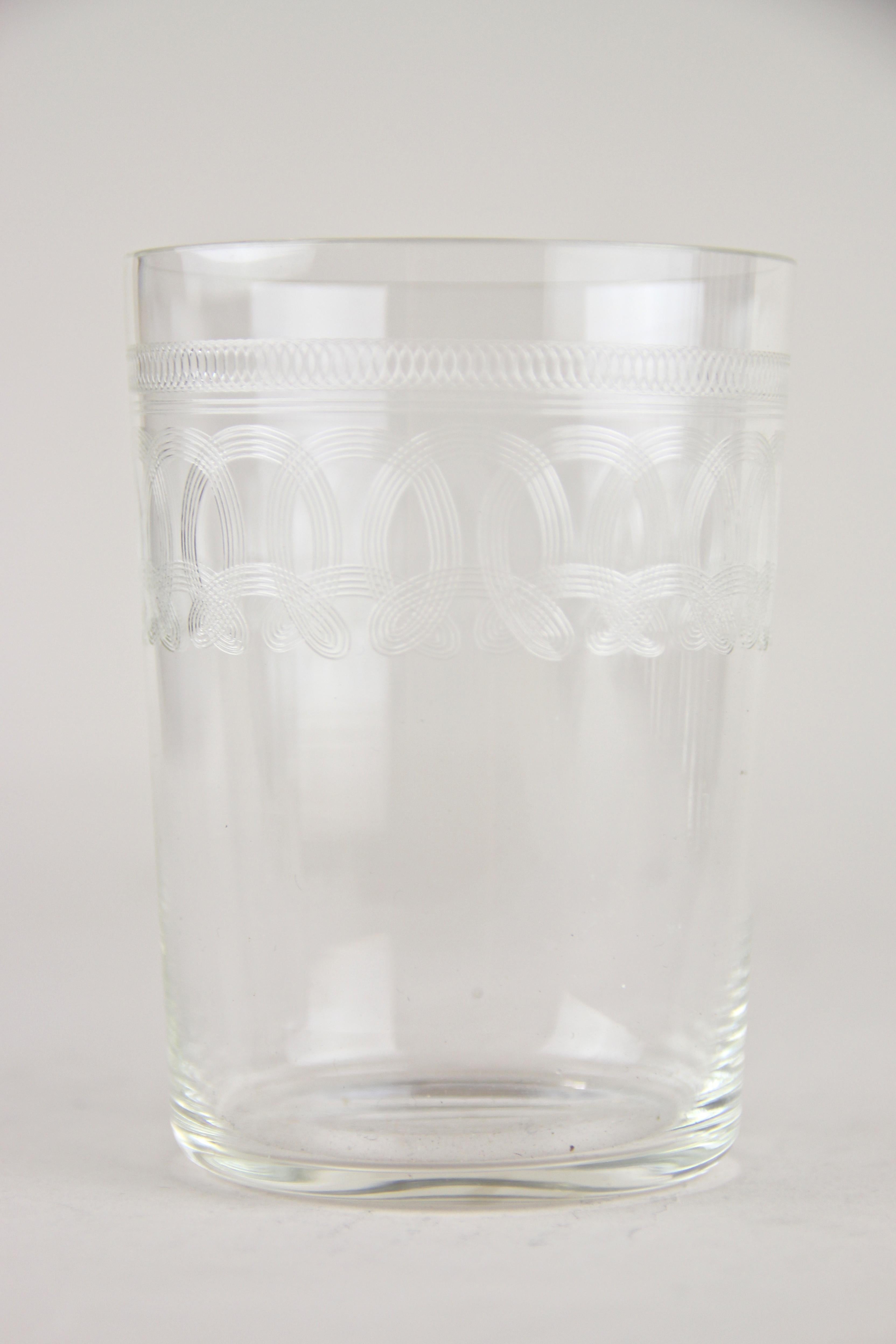 Art Nouveau Glasses on Silvered Tray by Argentor, Vienna, circa 1910 2