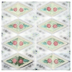 Art Nouveau Glazed Relief Tiles by Gilliot, circa 1920